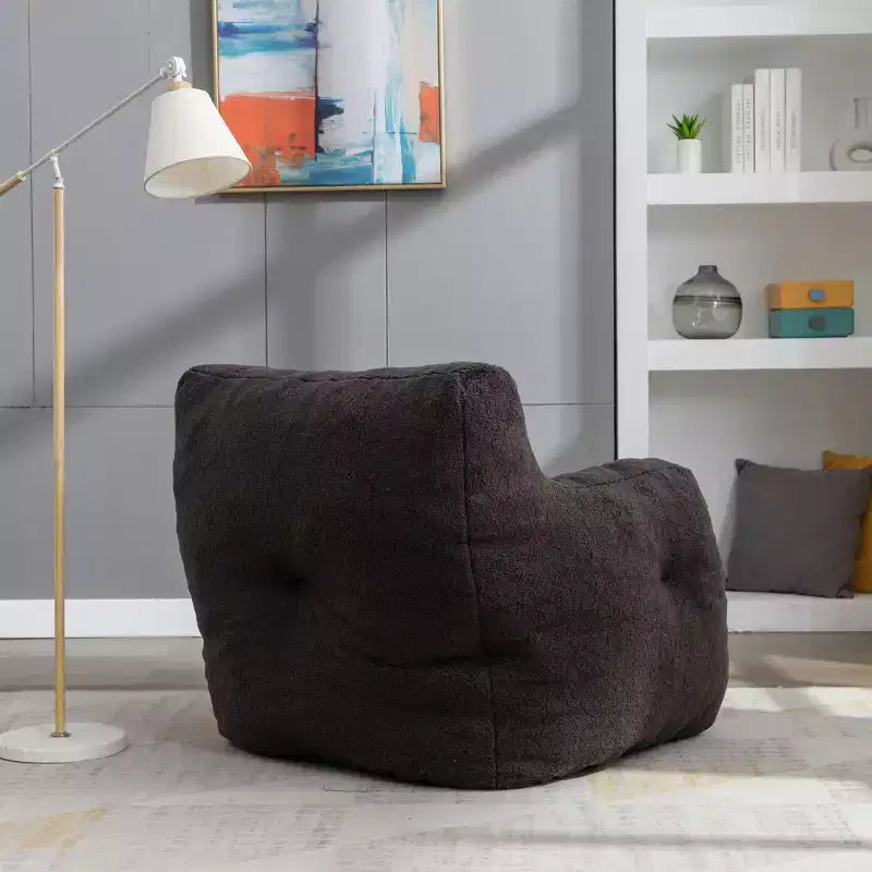 Fauteuil poire Okak avec dossier ergonomique, fauteuil de sol confortable avec mousse à mémoire de forme, fauteuil poire pour salon, chambre à coucher