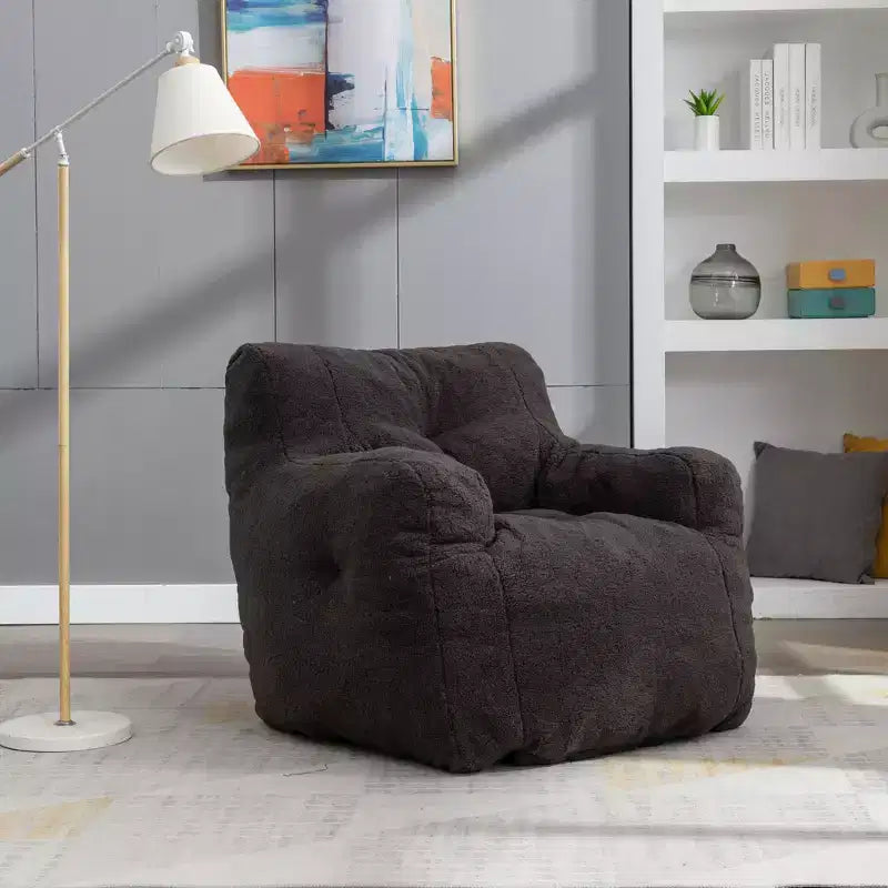 Fauteuil poire Okak avec dossier ergonomique, fauteuil de sol confortable avec mousse à mémoire de forme, fauteuil poire pour salon, chambre à coucher