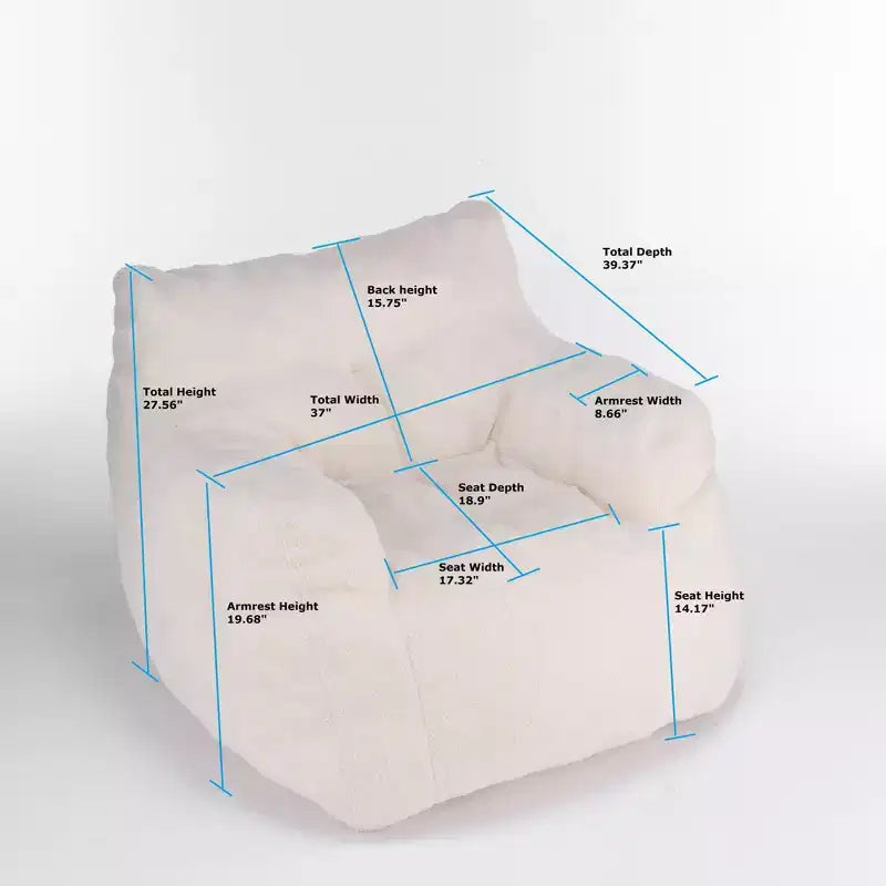 Fauteuil poire Okak avec dossier ergonomique, fauteuil de sol confortable avec mousse à mémoire de forme, fauteuil poire pour salon, chambre à coucher