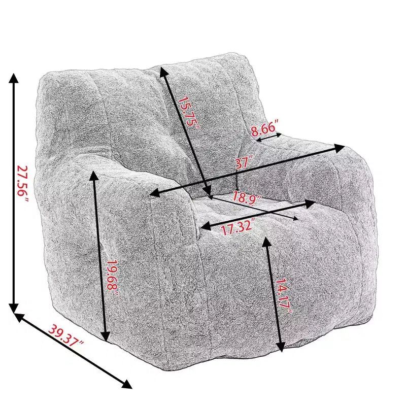 Fauteuil poire Okak avec dossier ergonomique, fauteuil de sol confortable avec mousse à mémoire de forme, fauteuil poire pour salon, chambre à coucher