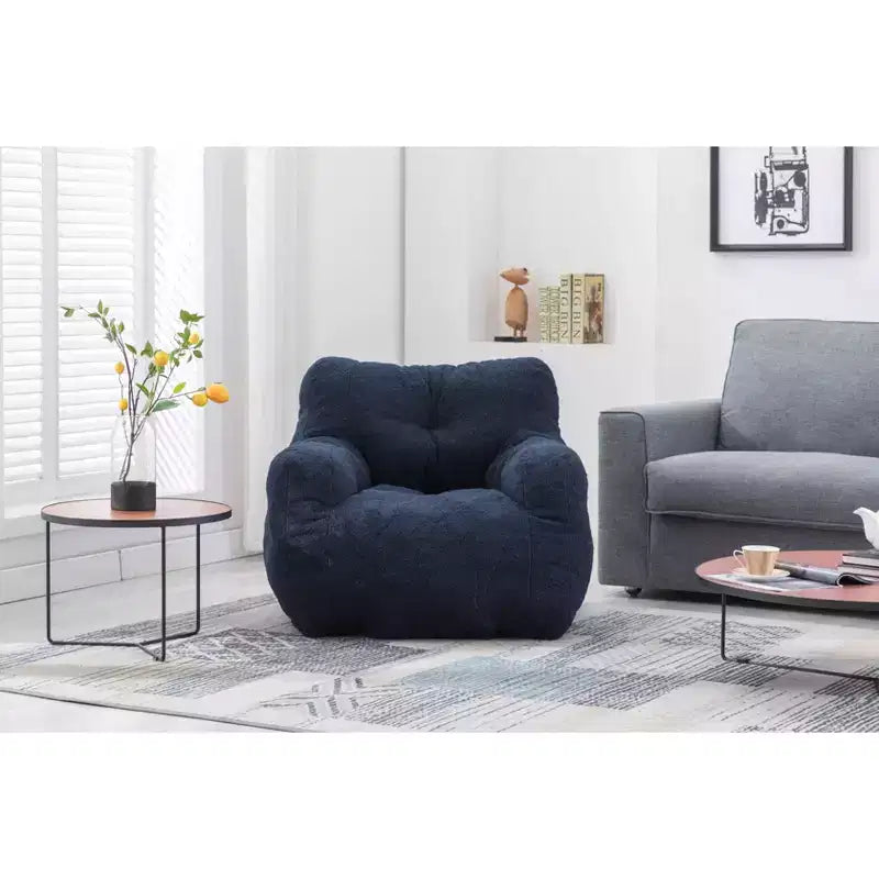 Fauteuil poire Okak avec dossier ergonomique, fauteuil de sol confortable avec mousse à mémoire de forme, fauteuil poire pour salon, chambre à coucher