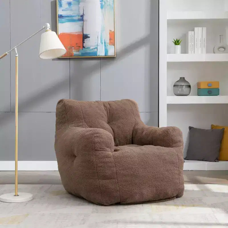 Fauteuil poire Okak avec dossier ergonomique, fauteuil de sol confortable avec mousse à mémoire de forme, fauteuil poire pour salon, chambre à coucher