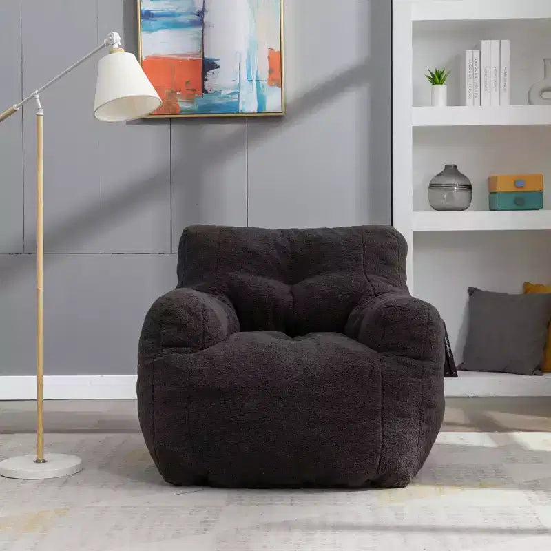 Fauteuil poire Okak avec dossier ergonomique, fauteuil de sol confortable avec mousse à mémoire de forme, fauteuil poire pour salon, chambre à coucher