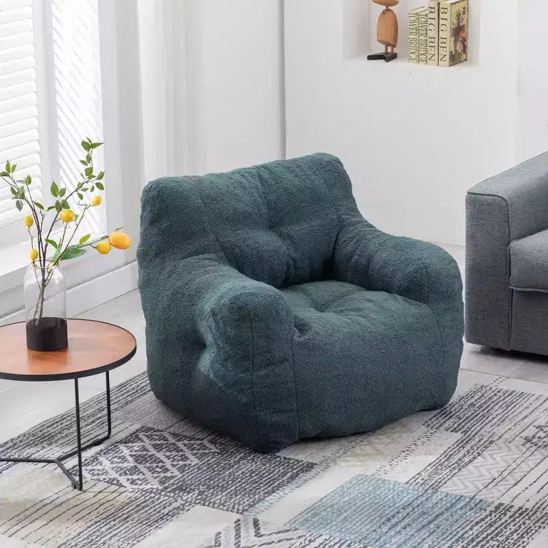 Fauteuil poire Okak avec dossier ergonomique, fauteuil de sol confortable avec mousse à mémoire de forme, fauteuil poire pour salon, chambre à coucher