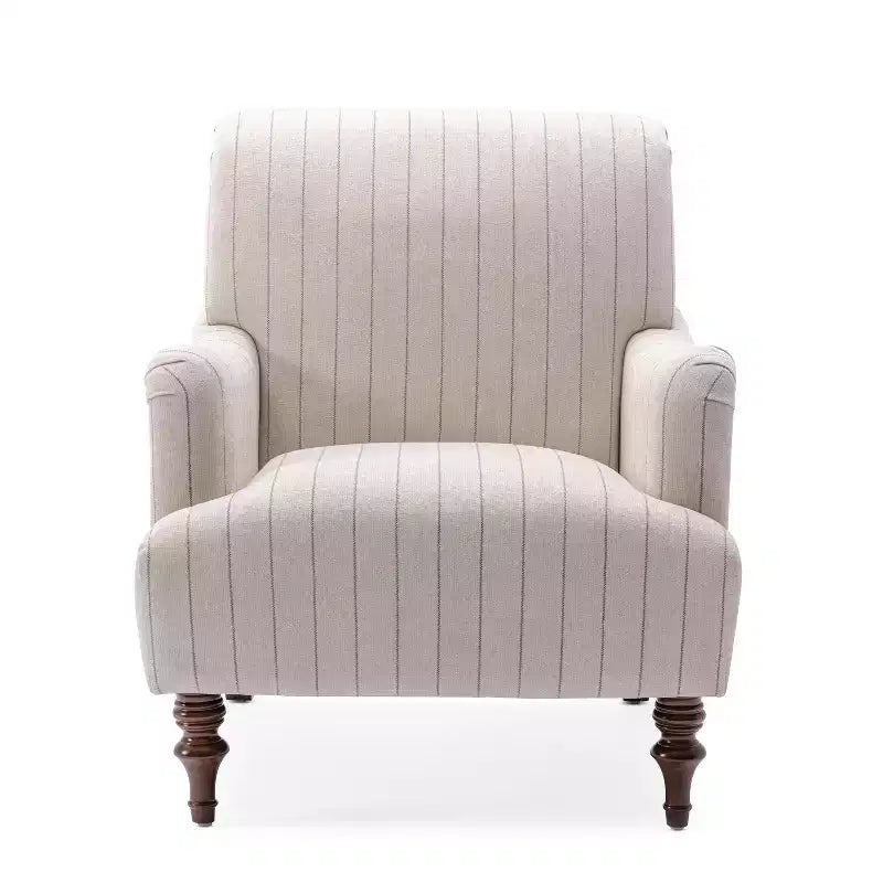 Fauteuil rayé contemporain en tissu Marwick de GDFStudio