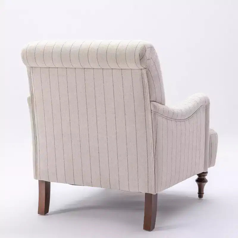 Fauteuil rayé contemporain en tissu Marwick de GDFStudio