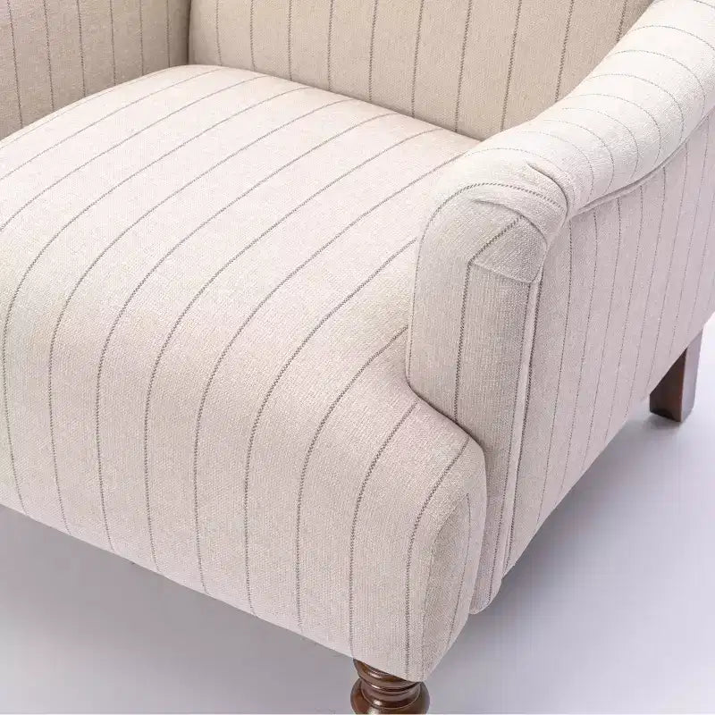 Fauteuil rayé contemporain en tissu Marwick de GDFStudio