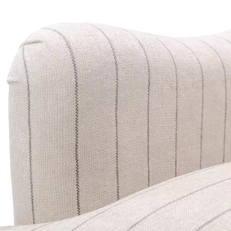 Fauteuil rayé contemporain en tissu Marwick de GDFStudio