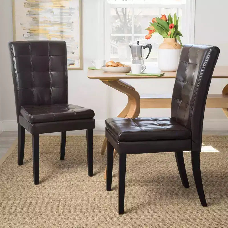 MAYEERTY Badin KD Dining Chair, Detachable Design Solid Structure, Dining Room Seating