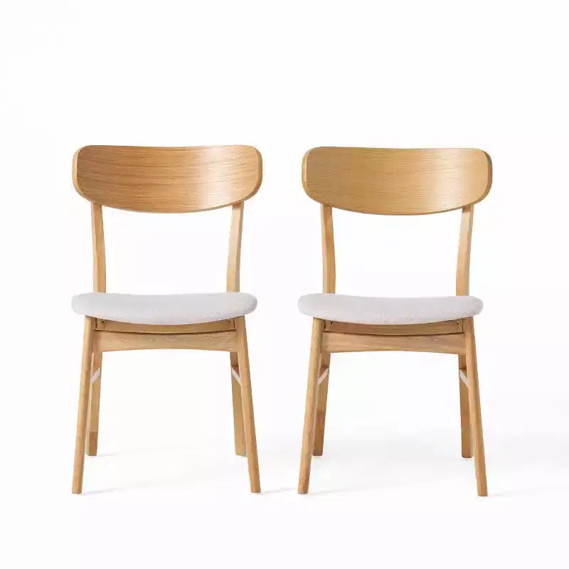 Lot de 2 chaises de salle à manger en bois avec sièges rembourrés, chaises d'appoint modernes pour cuisine, salle à manger ou salon - Panipeachy