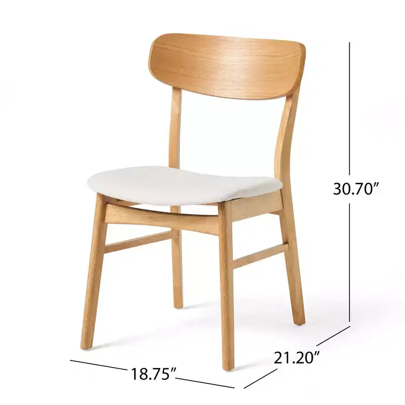Lot de 2 chaises de salle à manger en bois avec sièges rembourrés, chaises d'appoint modernes pour cuisine, salle à manger ou salon - Panipeachy