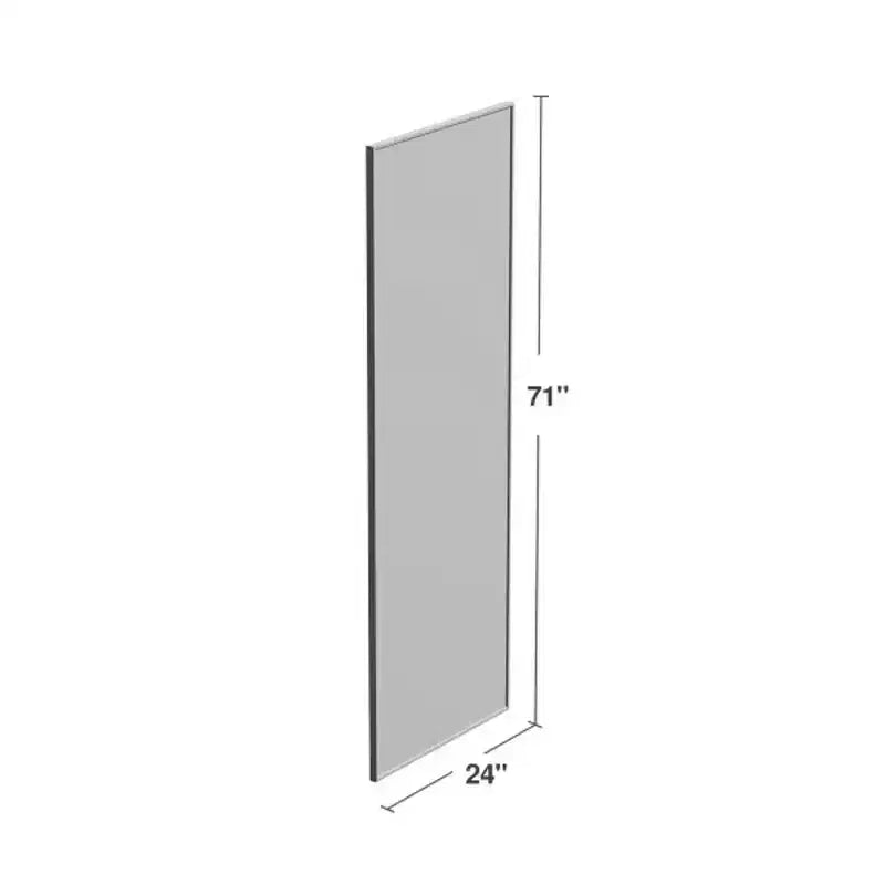 MAYEERTY Miroir rectangulaire en alliage d'aluminium à bords fins de 60 x 180 cm avec support, pour décoration murale de salon et de chambre