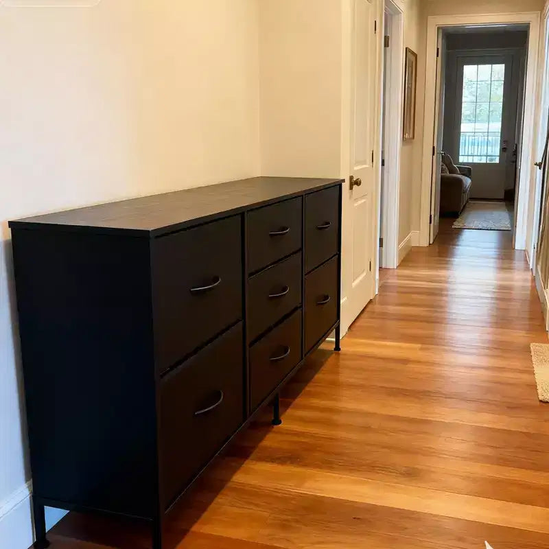 Commode TUYOHW 47 tiroirs pour chambre, commode large avec 7 tiroirs en tissu, meuble TV robuste pour TV 60 pouces, organisateur de rangement de jouets pour chambre
