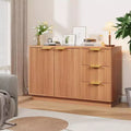 Fluted Sideboard Cabinet, Buffet Cabinet, Large Capacity Storage Sideboard for Living Room Kitchen Hallway, and Entryway