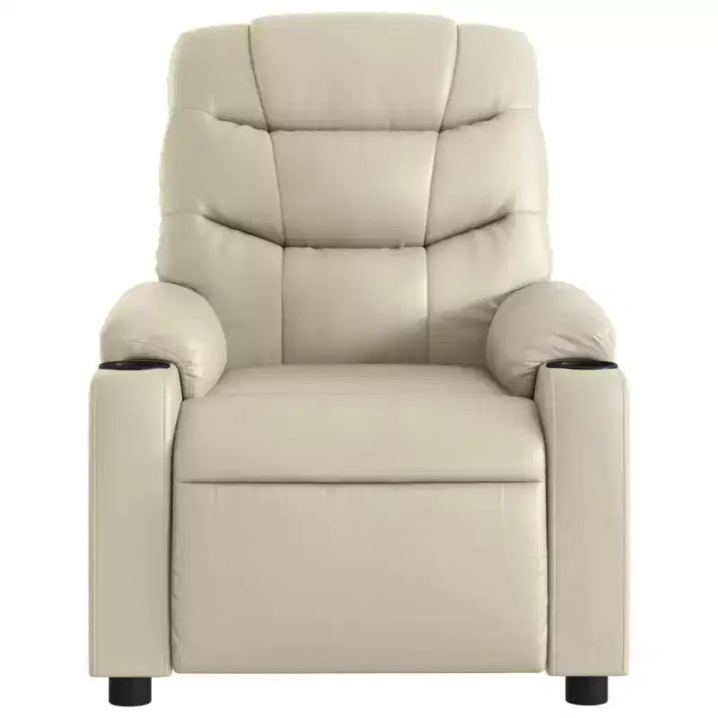 vidaXL Fauteuil inclinable de massage en similicuir noir