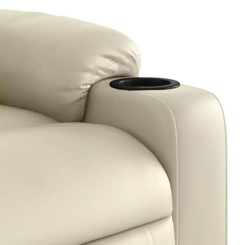 vidaXL Fauteuil inclinable de massage en similicuir noir