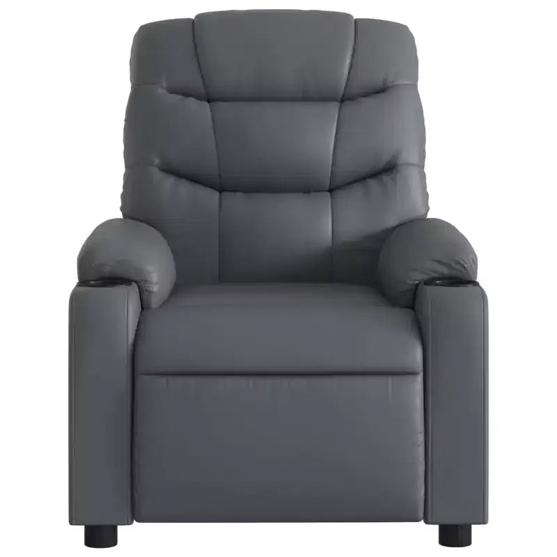 vidaXL Fauteuil inclinable de massage en similicuir noir