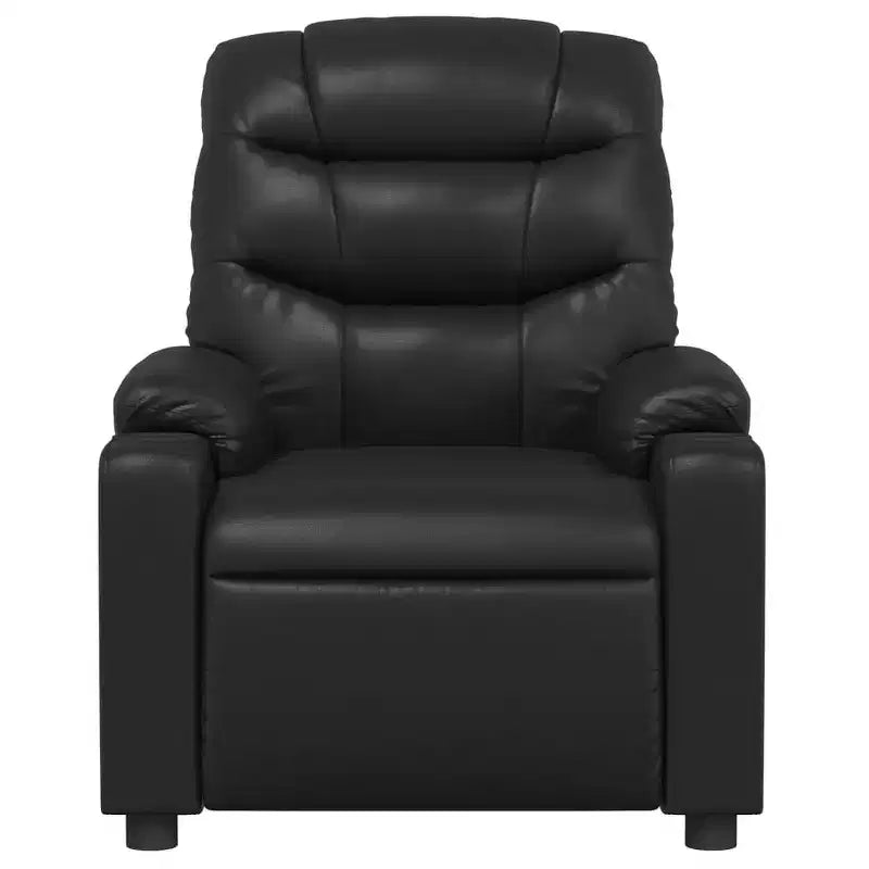 vidaXL Fauteuil inclinable de massage en similicuir noir
