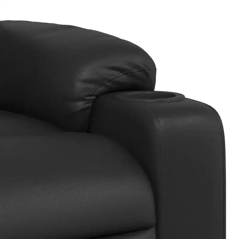 vidaXL Fauteuil inclinable de massage en similicuir noir