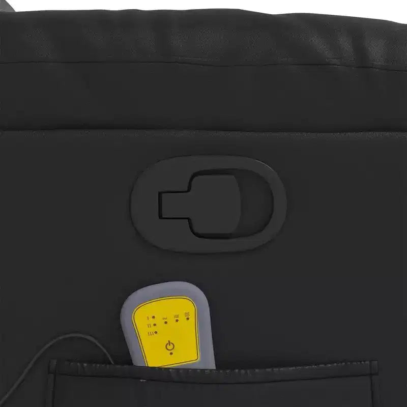 vidaXL Fauteuil inclinable de massage en similicuir noir