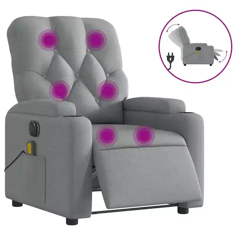 vidaXL Electric Massage Recliner Chair