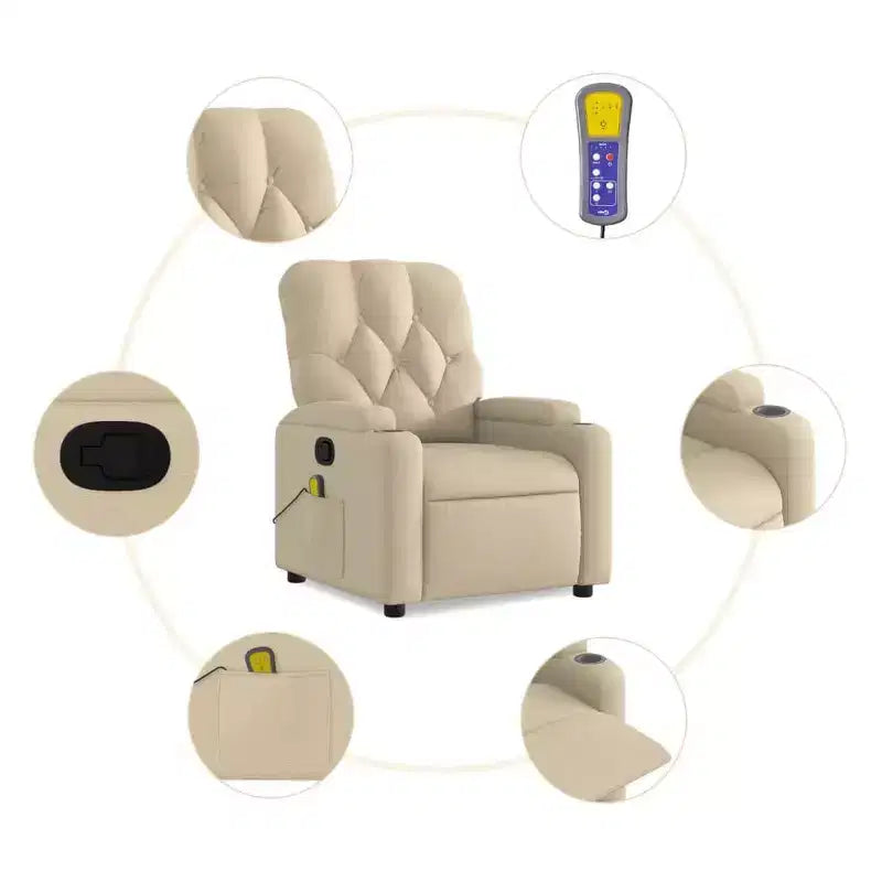 vidaXL Fauteuil inclinable de massage électrique