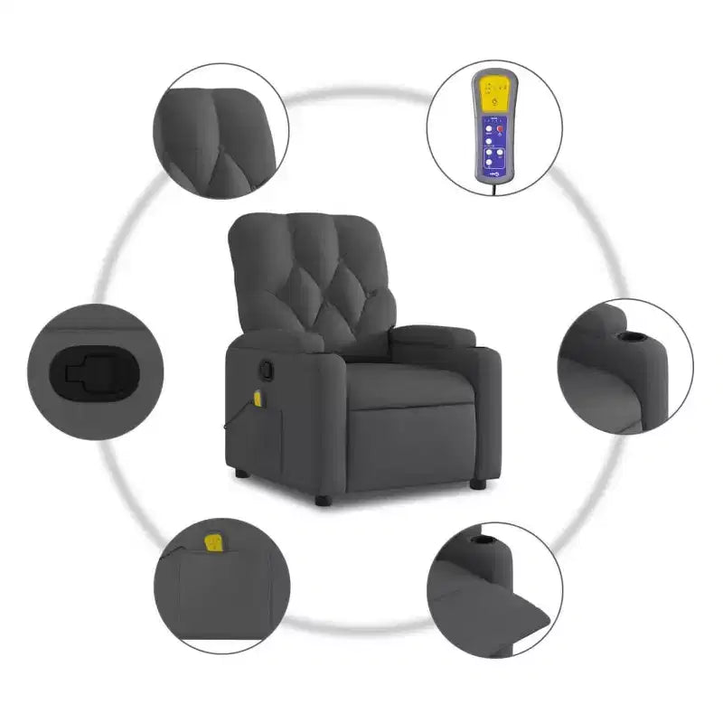 vidaXL Fauteuil inclinable de massage électrique
