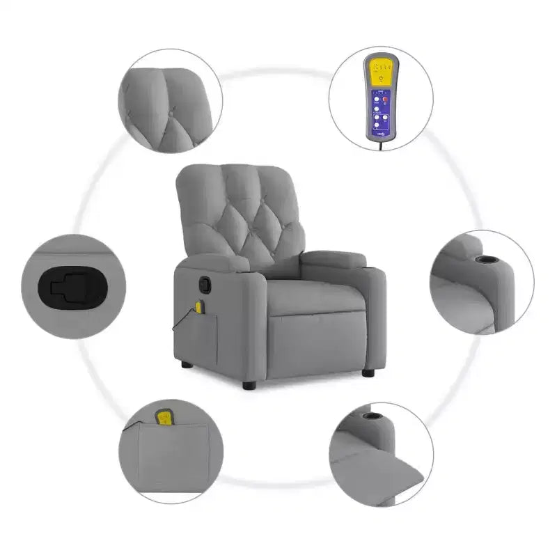 vidaXL Fauteuil inclinable de massage électrique