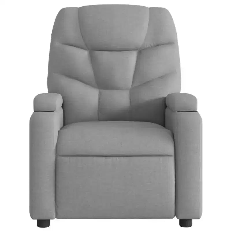 vidaXL Fauteuil de massage inclinable Tissu gris clair