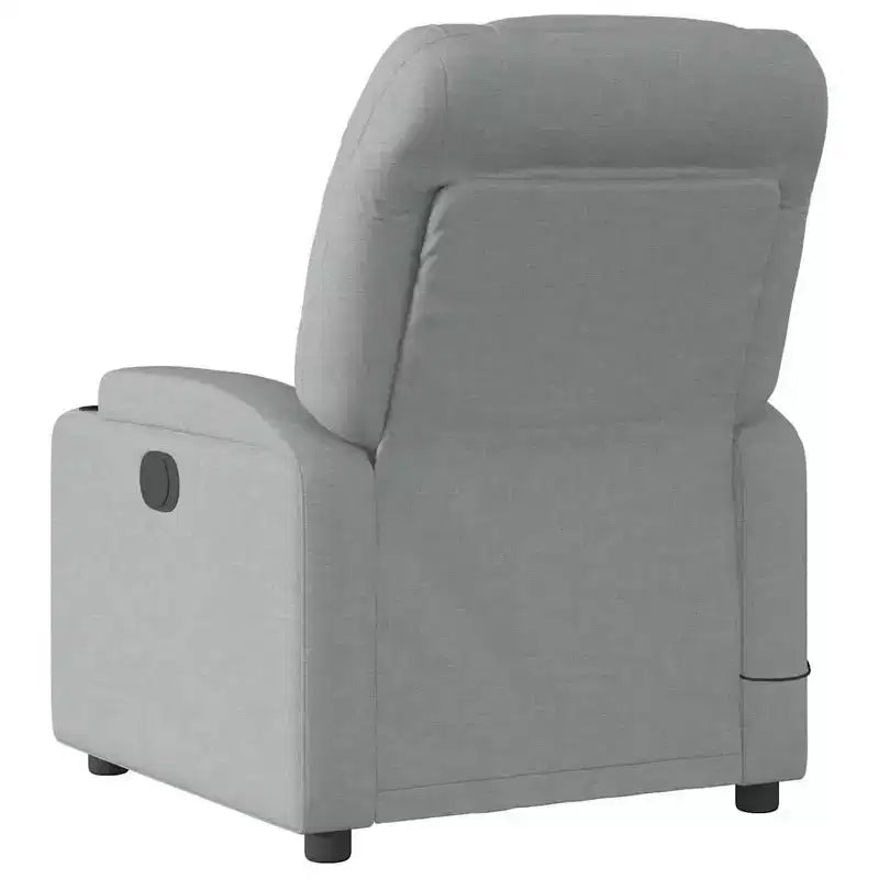 vidaXL Fauteuil de massage inclinable Tissu gris clair