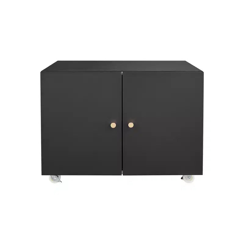 Meuble bas de rangement Okak Modern Mobile Printer Stand avec portes et roulettes, pour imprimante, idéal pour le bureau ou la maison