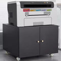 Okak Modern Mobile Printer Stand Filing Cabinet with Doors & Wheels,Storage File Cabinet for Office,Study Desk