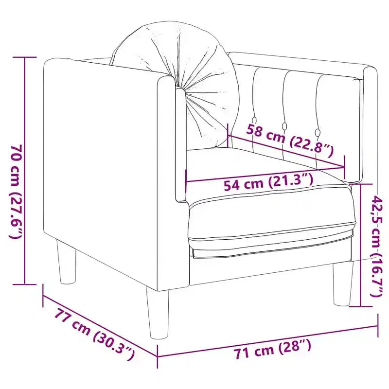 vidaXL Canapé avec coussins Rembourré Salon Similicuir Suede