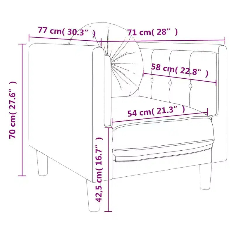 vidaXL Canapé avec coussins Rembourré Salon Similicuir Suede