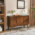 47.3 Mid-Century Modern Sideboard Buffet Cabinet with Drawers, Doors and Adjustable Shelves, Kitchen Cabinet for Dining or Living Room - Panipeachy