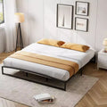 10 High Metal Platform Bed Frame for King. Heavy-Duty Slats Offer Strong Support & Under-Bed Storage Space. No Box Spring, Easy Assembly in Black.