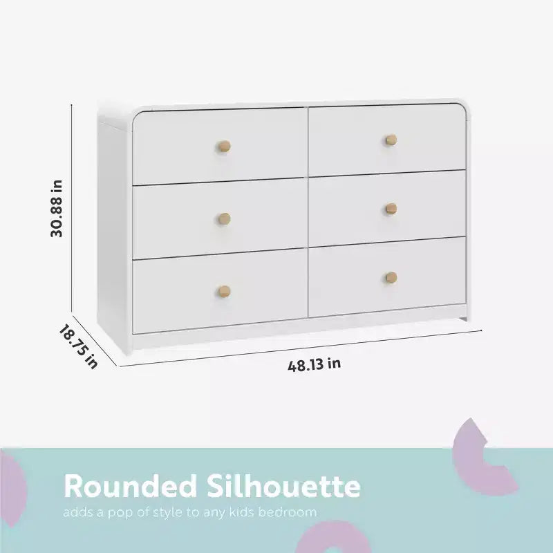 Commode double à 6 tiroirs Santos de Storkcraft