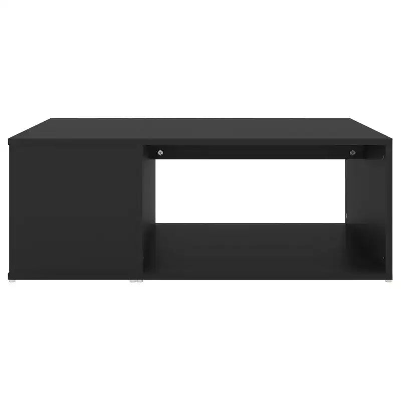 vidaXL Table basse noire en bois d'ingénierie moyenne rectangulaire moderne