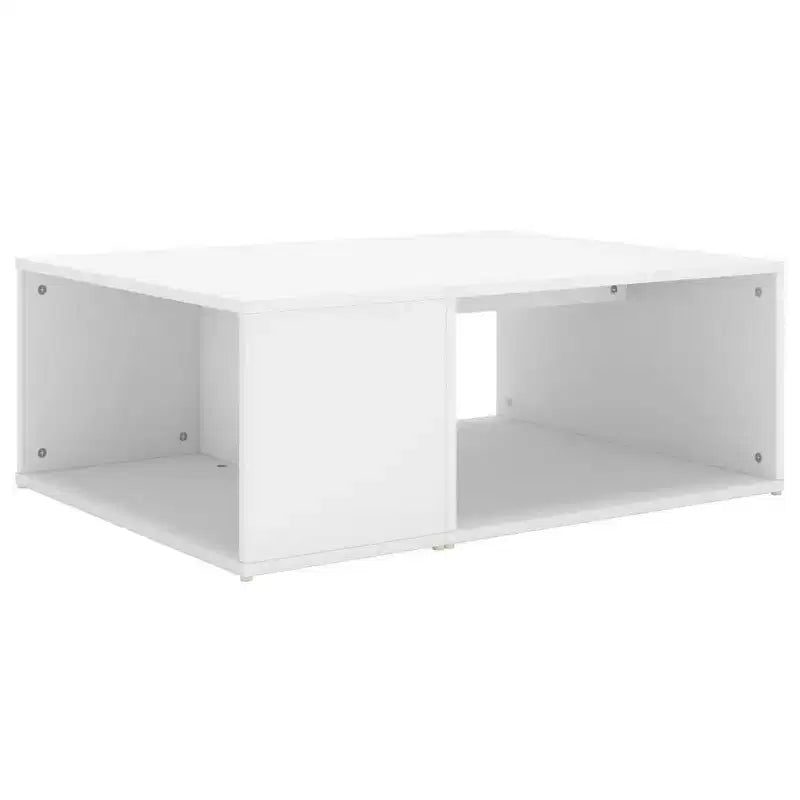 vidaXL Table basse noire en bois d'ingénierie moyenne rectangulaire moderne