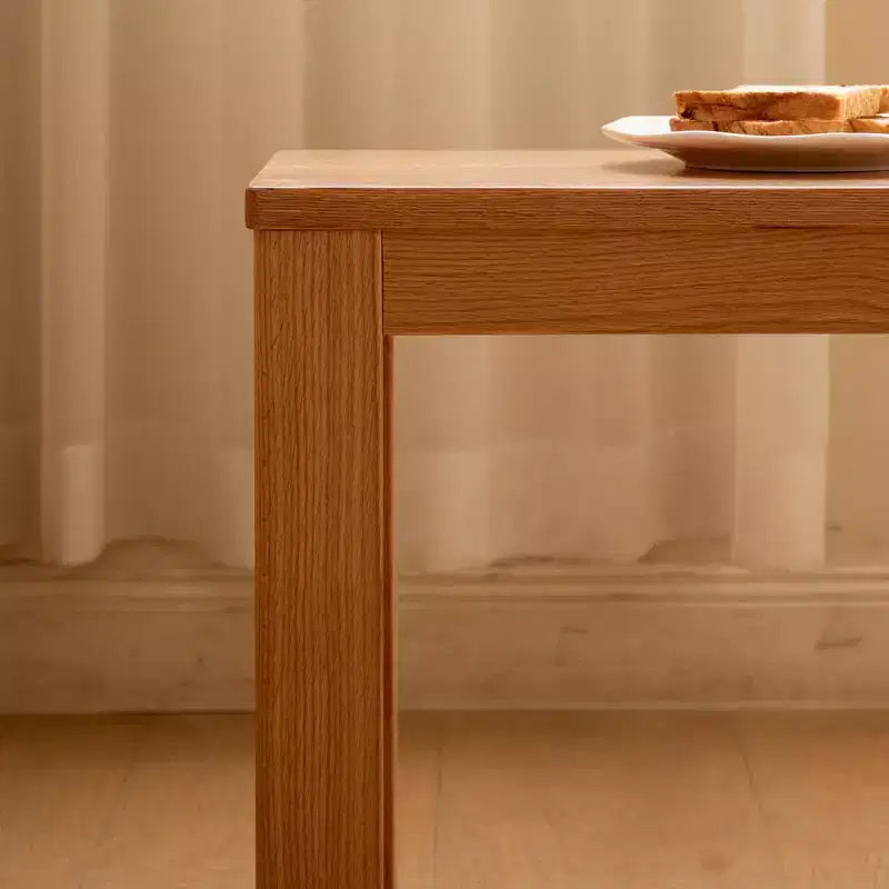 MAYEERTY Banc en chêne massif, chaise rectangulaire avec renfort métallique pour salle à manger, salon et entrée