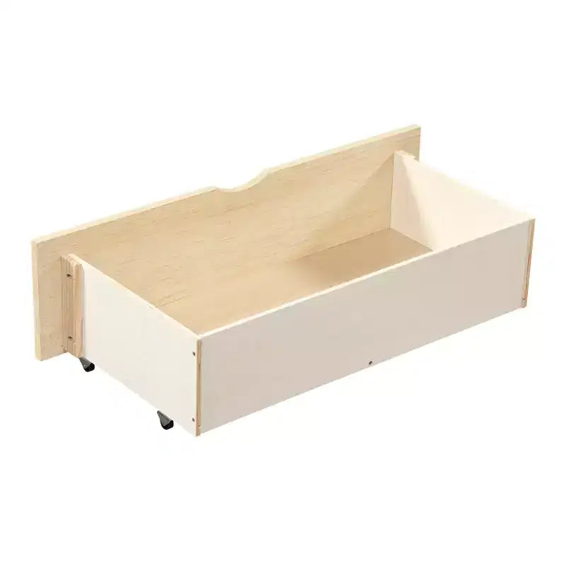 Lit superposé moderne en bois, double sur toute la longueur, avec tiroirs de rangement