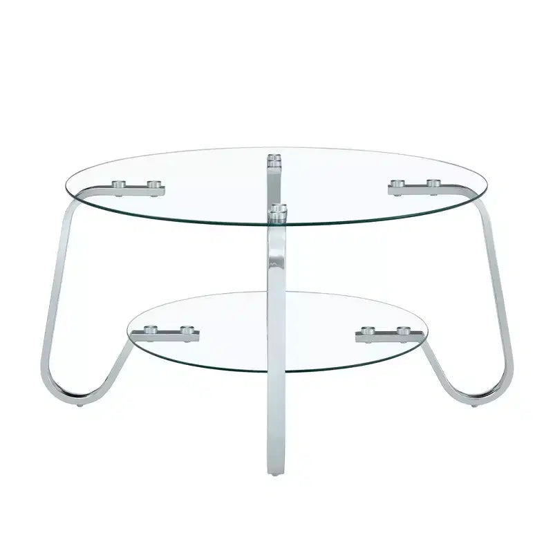 Table basse en verre de 45 cm, table basse moderne avec plateau en verre trempé pour salon