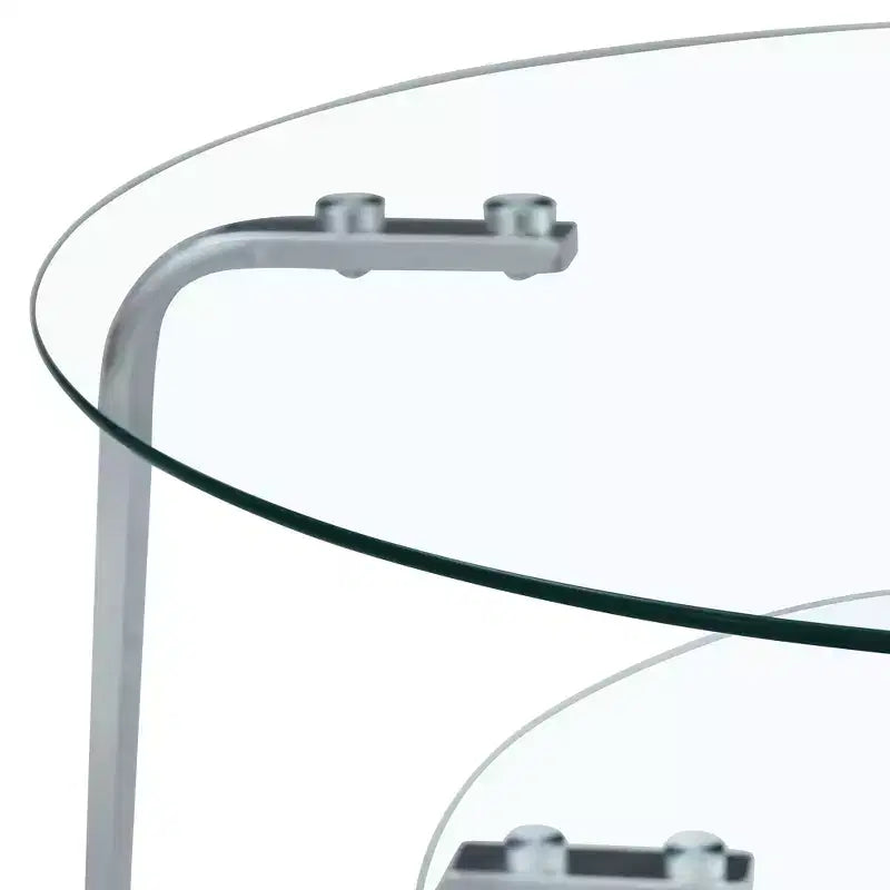 Table basse en verre de 45 cm, table basse moderne avec plateau en verre trempé pour salon