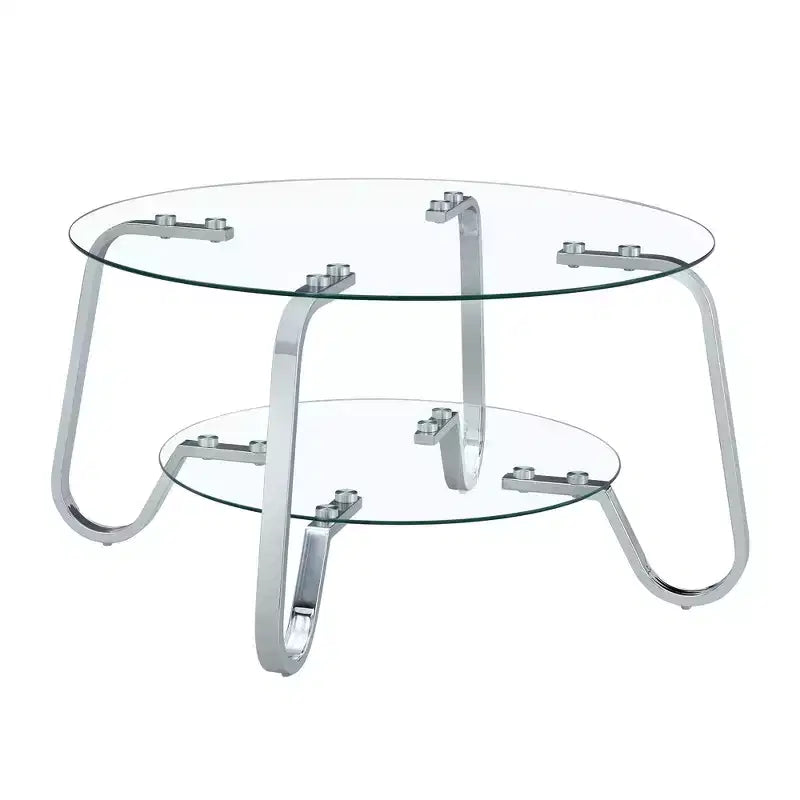 Table basse en verre de 45 cm, table basse moderne avec plateau en verre trempé pour salon