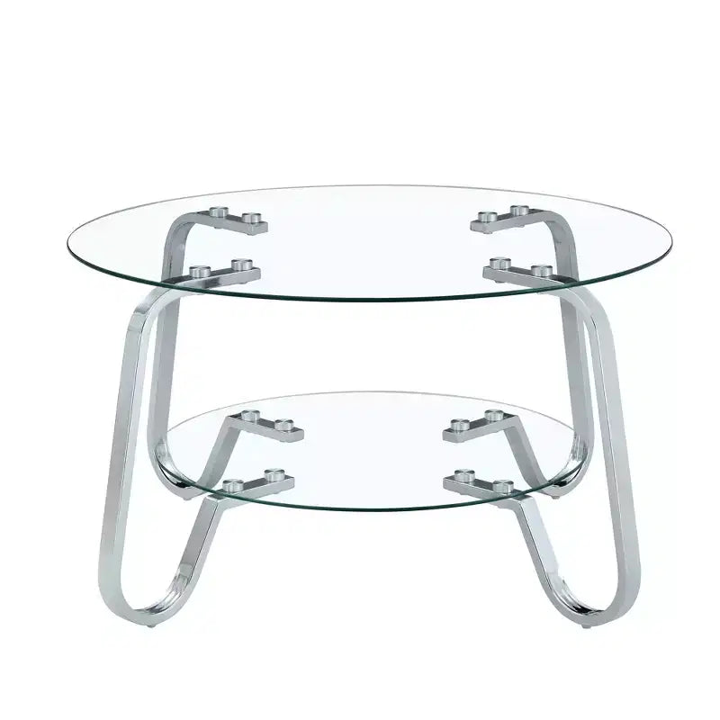 Table basse en verre de 45 cm, table basse moderne avec plateau en verre trempé pour salon