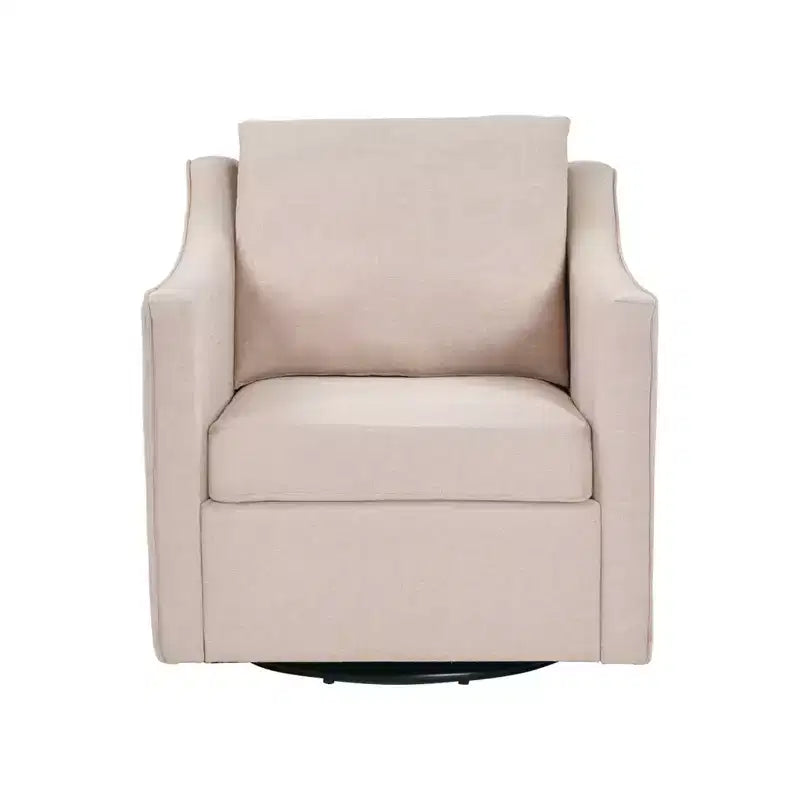 Fauteuil carré pivotant avec dossier épais rembourré, chaise de lecture pour salon, chambre à coucher, petits espaces