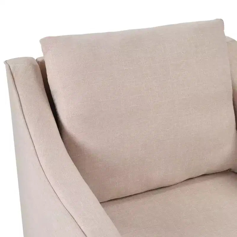 Fauteuil carré pivotant avec dossier épais rembourré, chaise de lecture pour salon, chambre à coucher, petits espaces