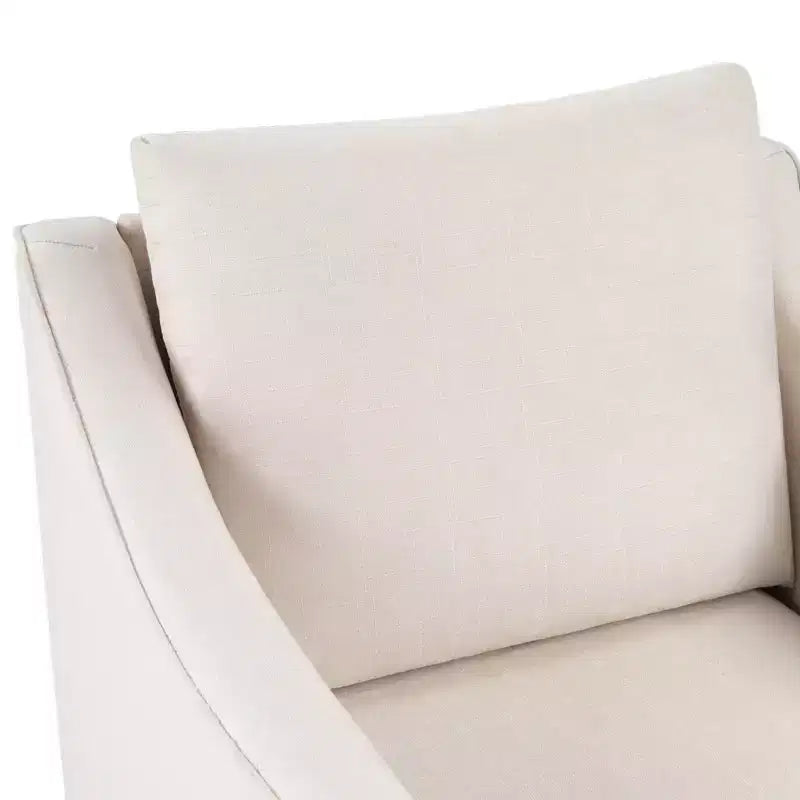 Fauteuil carré pivotant avec dossier épais rembourré, chaise de lecture pour salon, chambre à coucher, petits espaces