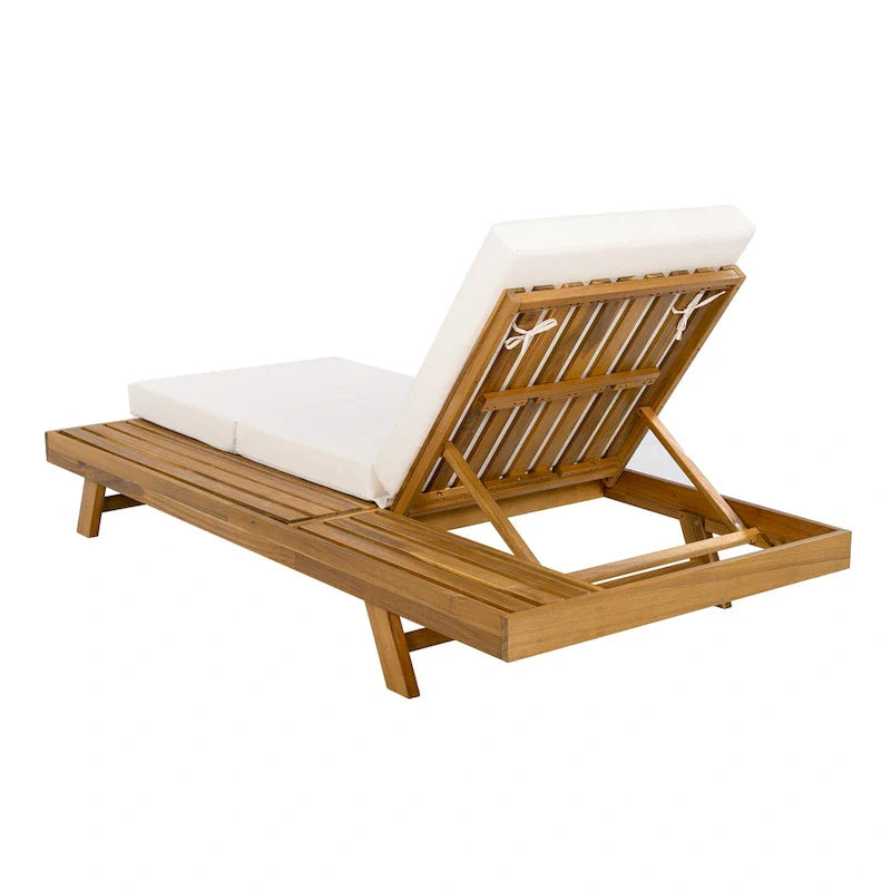 Christopher Knight Home - Ensemble de 2 chaises longues Michael en acacia pour l'extérieur