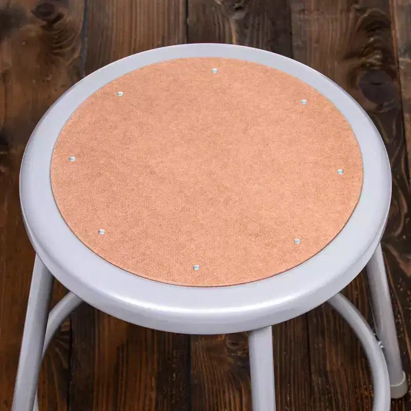 Lot de 2 tabourets de bar en acier robustes et réglables de 81,3 cm à 99,1 cm avec dossier, gris